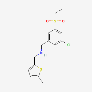 N-[(3-chloro-5-ethylsulfonylphenyl)methyl]-1-(5-methylthiophen-2-yl)methanamine