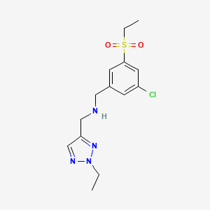 1-(3-chloro-5-ethylsulfonylphenyl)-N-[(2-ethyltriazol-4-yl)methyl]methanamine