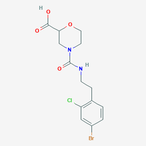 4-[2-(4-Bromo-2-chlorophenyl)ethylcarbamoyl]morpholine-2-carboxylic acid