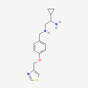 1-cyclopropyl-N'-[[4-(1,3-thiazol-4-ylmethoxy)phenyl]methyl]ethane-1,2-diamine