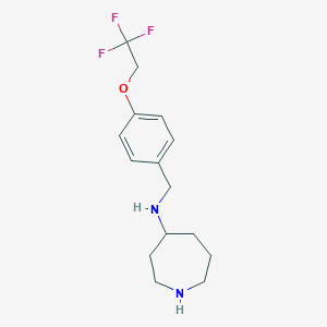 N-[[4-(2,2,2-trifluoroethoxy)phenyl]methyl]azepan-4-amine