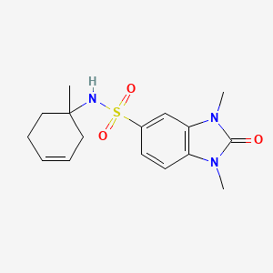 1,3-dimethyl-N-(1-methylcyclohex-3-en-1-yl)-2-oxobenzimidazole-5-sulfonamide