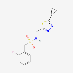 N-[(5-cyclopropyl-1,3,4-thiadiazol-2-yl)methyl]-1-(2-fluorophenyl)methanesulfonamide