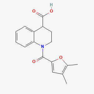 1-(4,5-dimethylfuran-2-carbonyl)-3,4-dihydro-2H-quinoline-4-carboxylic acid