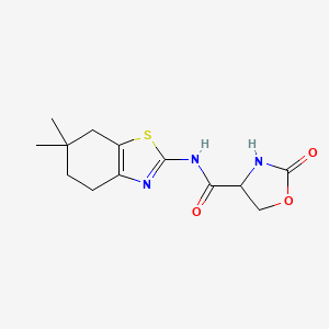 N-(6,6-dimethyl-5,7-dihydro-4H-1,3-benzothiazol-2-yl)-2-oxo-1,3-oxazolidine-4-carboxamide