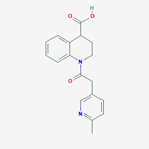 1-[2-(6-methylpyridin-3-yl)acetyl]-3,4-dihydro-2H-quinoline-4-carboxylic acid