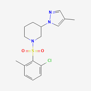 1-(2-Chloro-6-methylphenyl)sulfonyl-3-(4-methylpyrazol-1-yl)piperidine