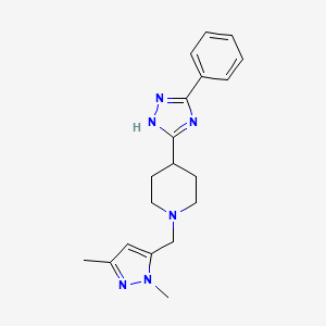 1-[(2,5-dimethylpyrazol-3-yl)methyl]-4-(3-phenyl-1H-1,2,4-triazol-5-yl)piperidine