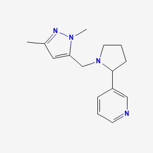 3-[1-[(2,5-Dimethylpyrazol-3-yl)methyl]pyrrolidin-2-yl]pyridine