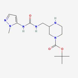 Tert-butyl 3-[[(2-methylpyrazol-3-yl)carbamoylamino]methyl]piperazine-1-carboxylate