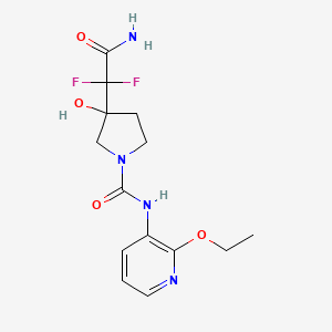 3-(2-amino-1,1-difluoro-2-oxoethyl)-N-(2-ethoxypyridin-3-yl)-3-hydroxypyrrolidine-1-carboxamide