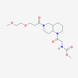 methyl N-[2-[6-[3-(2-methoxyethoxy)propanoyl]-2,3,4,4a,5,7,8,8a-octahydro-1,6-naphthyridin-1-yl]-2-oxoethyl]carbamate