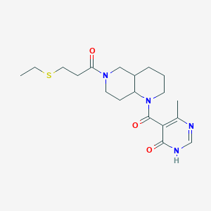 5-[6-(3-ethylsulfanylpropanoyl)-2,3,4,4a,5,7,8,8a-octahydro-1,6-naphthyridine-1-carbonyl]-4-methyl-1H-pyrimidin-6-one