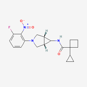 1-cyclopropyl-N-[(1R,5S)-3-(3-fluoro-2-nitrophenyl)-3-azabicyclo[3.1.0]hexan-6-yl]cyclobutane-1-carboxamide