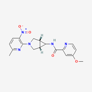 4-methoxy-N-[(1S,5R)-3-(6-methyl-3-nitropyridin-2-yl)-3-azabicyclo[3.1.0]hexan-6-yl]pyridine-2-carboxamide