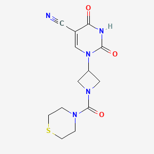 2,4-Dioxo-1-[1-(thiomorpholine-4-carbonyl)azetidin-3-yl]pyrimidine-5-carbonitrile