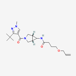 N-[(1R,5S)-3-(3-tert-butyl-1-methylpyrazole-4-carbonyl)-3-azabicyclo[3.1.0]hexan-6-yl]-4-prop-2-enoxybutanamide