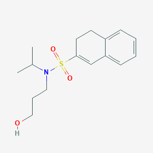 N-(3-hydroxypropyl)-N-propan-2-yl-3,4-dihydronaphthalene-2-sulfonamide