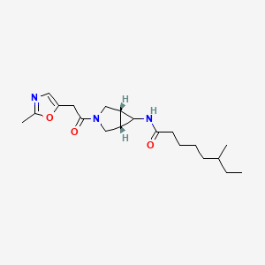 6-methyl-N-[(1R,5S)-3-[2-(2-methyl-1,3-oxazol-5-yl)acetyl]-3-azabicyclo[3.1.0]hexan-6-yl]octanamide