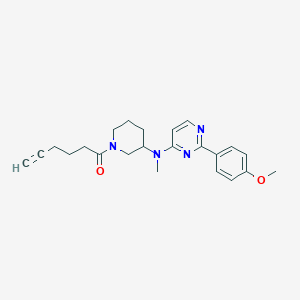 1-[3-[[2-(4-Methoxyphenyl)pyrimidin-4-yl]-methylamino]piperidin-1-yl]hex-5-yn-1-one