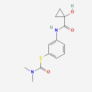 molecular formula C13H16N2O3S B7383512 S-[3-[(1-hydroxycyclopropanecarbonyl)amino]phenyl] N,N-dimethylcarbamothioate 