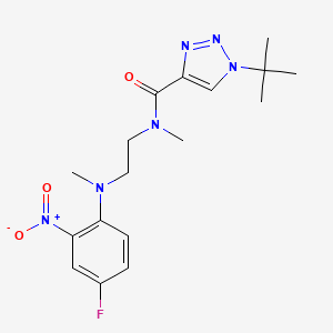 1-tert-butyl-N-[2-(4-fluoro-N-methyl-2-nitroanilino)ethyl]-N-methyltriazole-4-carboxamide