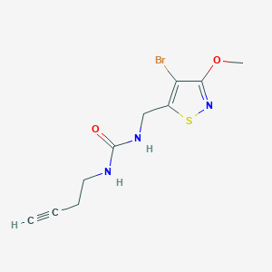 1-[(4-Bromo-3-methoxy-1,2-thiazol-5-yl)methyl]-3-but-3-ynylurea