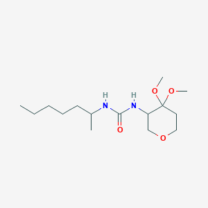 1-(4,4-Dimethoxyoxan-3-yl)-3-heptan-2-ylurea