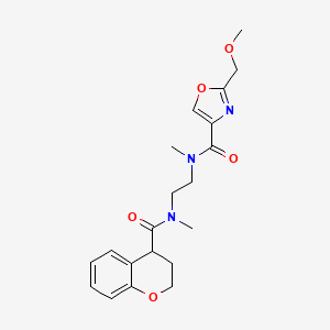 N-[2-[3,4-dihydro-2H-chromene-4-carbonyl(methyl)amino]ethyl]-2-(methoxymethyl)-N-methyl-1,3-oxazole-4-carboxamide