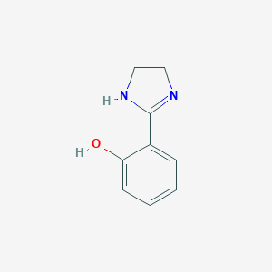 molecular formula C9H10N2O B073867 2-(4,5-Dihydro-1H-imidazol-2-yl)phenol CAS No. 1565-39-5