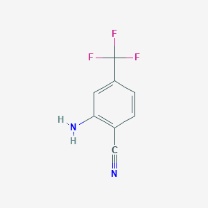 molecular formula C8H5F3N2 B073893 2-Amino-4-(trifluoromethyl)benzonitrile CAS No. 1483-54-1