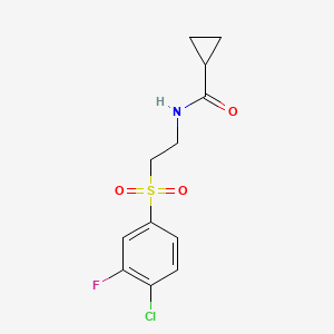 N-[2-(4-chloro-3-fluorophenyl)sulfonylethyl]cyclopropanecarboxamide