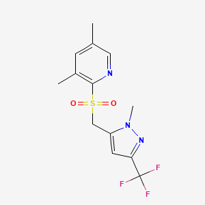 3,5-Dimethyl-2-[[2-methyl-5-(trifluoromethyl)pyrazol-3-yl]methylsulfonyl]pyridine