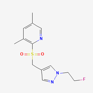 2-[[1-(2-Fluoroethyl)pyrazol-4-yl]methylsulfonyl]-3,5-dimethylpyridine