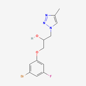 1-(3-Bromo-5-fluorophenoxy)-3-(4-methyltriazol-1-yl)propan-2-ol