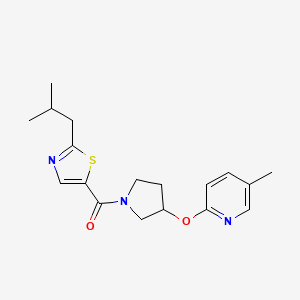 [2-(2-Methylpropyl)-1,3-thiazol-5-yl]-[3-(5-methylpyridin-2-yl)oxypyrrolidin-1-yl]methanone