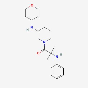 2-Anilino-2-methyl-1-[3-(oxan-4-ylamino)piperidin-1-yl]propan-1-one