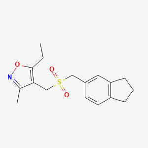 4-(2,3-dihydro-1H-inden-5-ylmethylsulfonylmethyl)-5-ethyl-3-methyl-1,2-oxazole