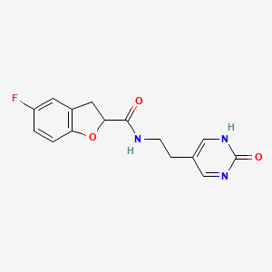 5-fluoro-N-[2-(2-oxo-1H-pyrimidin-5-yl)ethyl]-2,3-dihydro-1-benzofuran-2-carboxamide