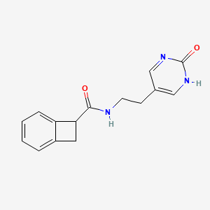 N-[2-(2-oxo-1H-pyrimidin-5-yl)ethyl]bicyclo[4.2.0]octa-1,3,5-triene-7-carboxamide