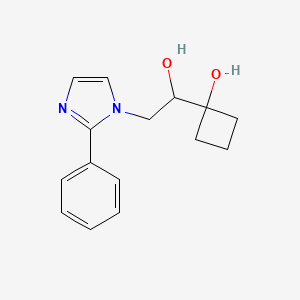 1-[1-Hydroxy-2-(2-phenylimidazol-1-yl)ethyl]cyclobutan-1-ol