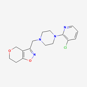 3-[[4-(3-chloropyridin-2-yl)piperazin-1-yl]methyl]-6,7-dihydro-4H-pyrano[3,4-d][1,2]oxazole