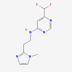 6-(difluoromethyl)-N-[2-(1-methylimidazol-2-yl)ethyl]pyrimidin-4-amine