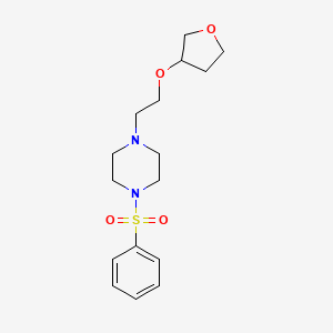 1-(Benzenesulfonyl)-4-[2-(oxolan-3-yloxy)ethyl]piperazine