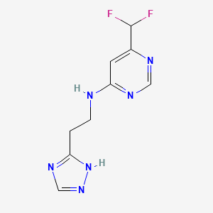 6-(difluoromethyl)-N-[2-(1H-1,2,4-triazol-5-yl)ethyl]pyrimidin-4-amine