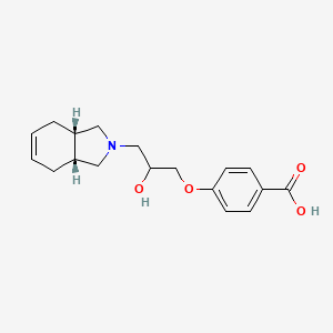 4-[3-[(3aR,7aS)-1,3,3a,4,7,7a-hexahydroisoindol-2-yl]-2-hydroxypropoxy]benzoic acid