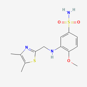 3-[(4,5-Dimethyl-1,3-thiazol-2-yl)methylamino]-4-methoxybenzenesulfonamide