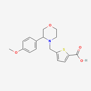 5-[[3-(4-Methoxyphenyl)morpholin-4-yl]methyl]thiophene-2-carboxylic acid