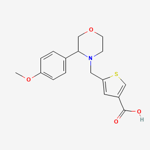 5-[[3-(4-Methoxyphenyl)morpholin-4-yl]methyl]thiophene-3-carboxylic acid