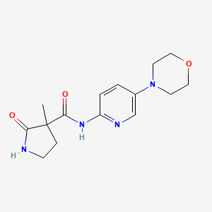 3-methyl-N-(5-morpholin-4-ylpyridin-2-yl)-2-oxopyrrolidine-3-carboxamide